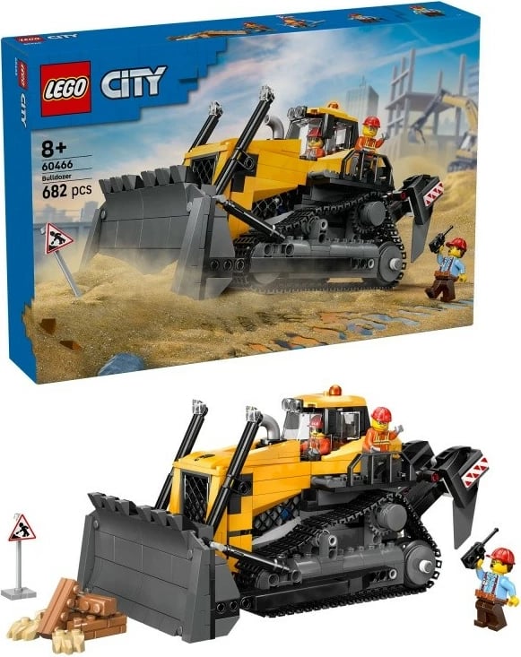 Set LEGO City Buldozer 60466, 682 pjesë, e verdhë