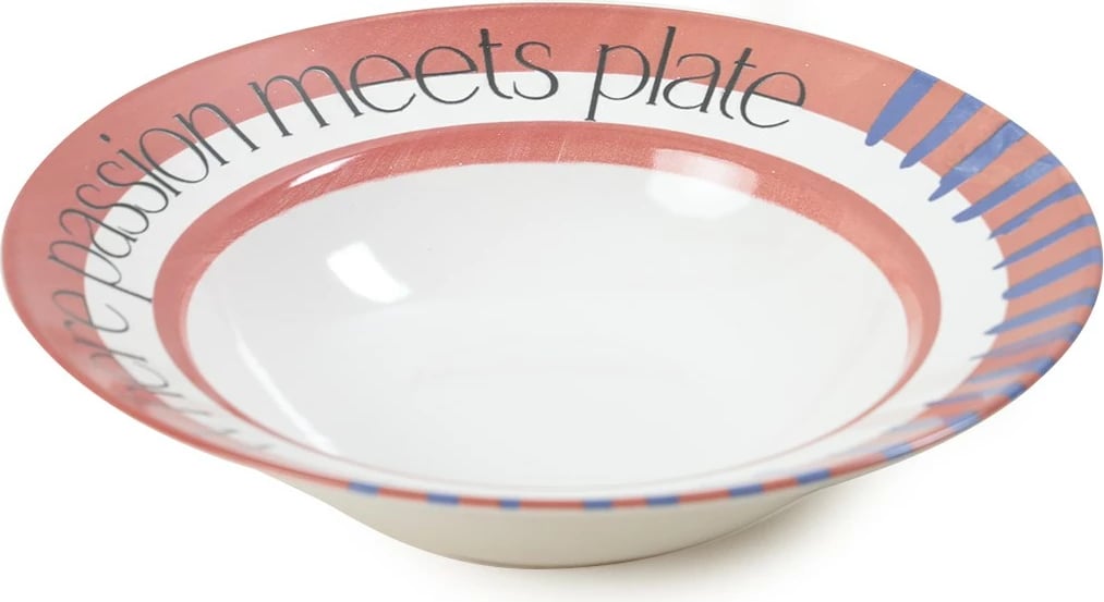 Pjatë Hermia Concept, e kuqe dhe e bardhë, 26cm, set prej 6 copësh