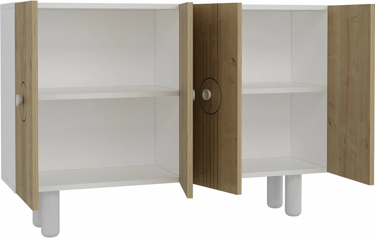 Konsol Skye Decor, Fraud Bohem KM120, e bardhë, lisi sapphire