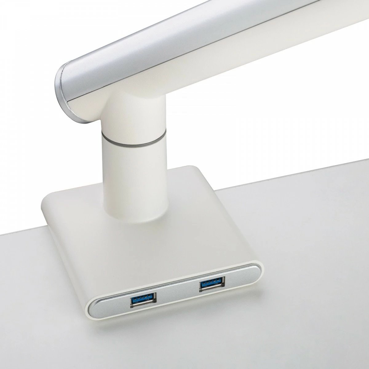 Mbajtëse tavoline për monitor ART RAMM L-19GD, 17-32 inç, 2xUSB 3.0, Alumini, Bardhë