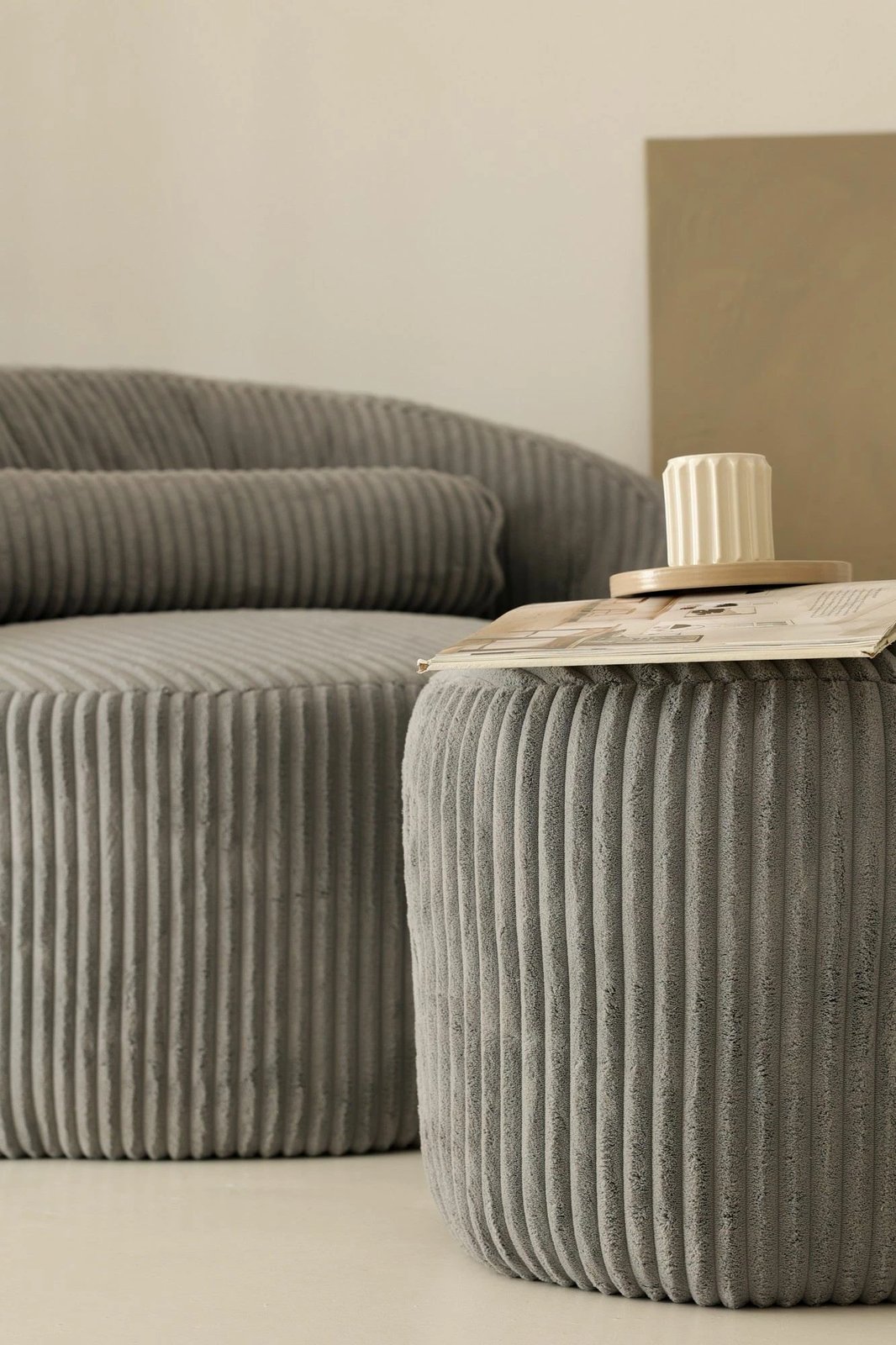 Set divan një vendësh me puf, Atelier del Sofa, anthracite