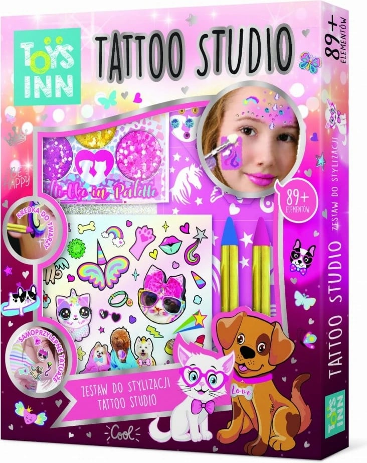 Set tatuazhesh me brokat, Stnux, STN7595, 89 pjesë, shumëngjyrësh