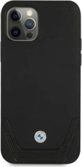 Mbështjellës BMW BMHCP12MRSWPK për iPhone 12/12 Pro, hardcase, lëkurë, e zezë