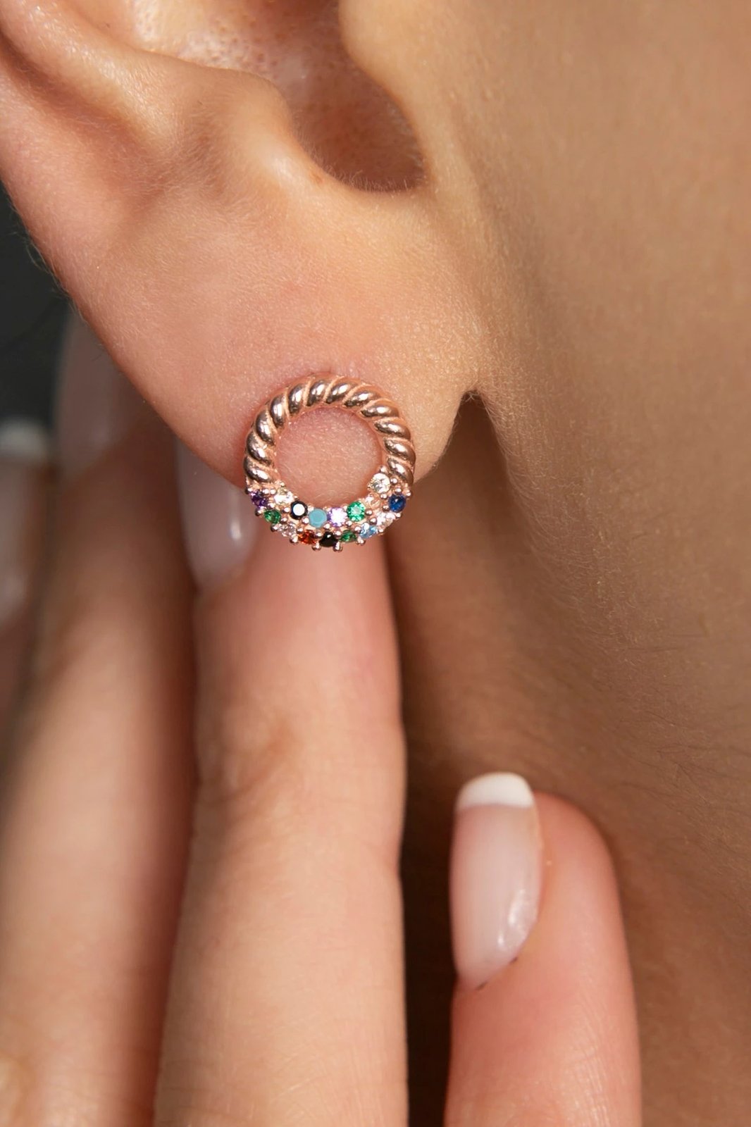 Vathë argjendi Elika, ngjyrë rozë ari, FA182922R