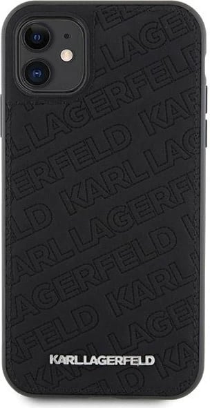 Mbështjellës Karl Lagerfeld Quilted K Pattern për iPhone 11/XR, i zi