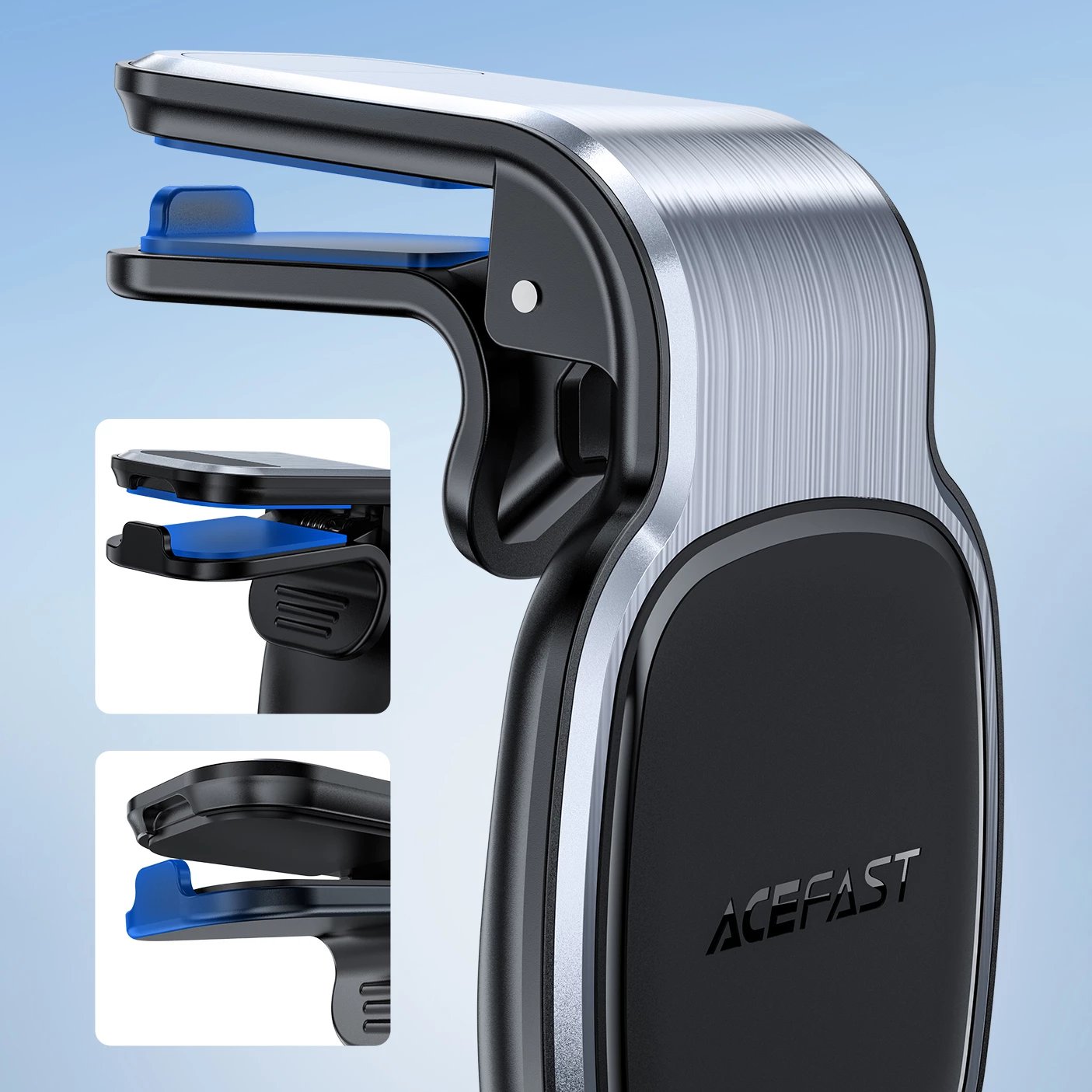 Mbështjellës magnetik për veturë Acefast D16, për grilë ventilimi, Gri