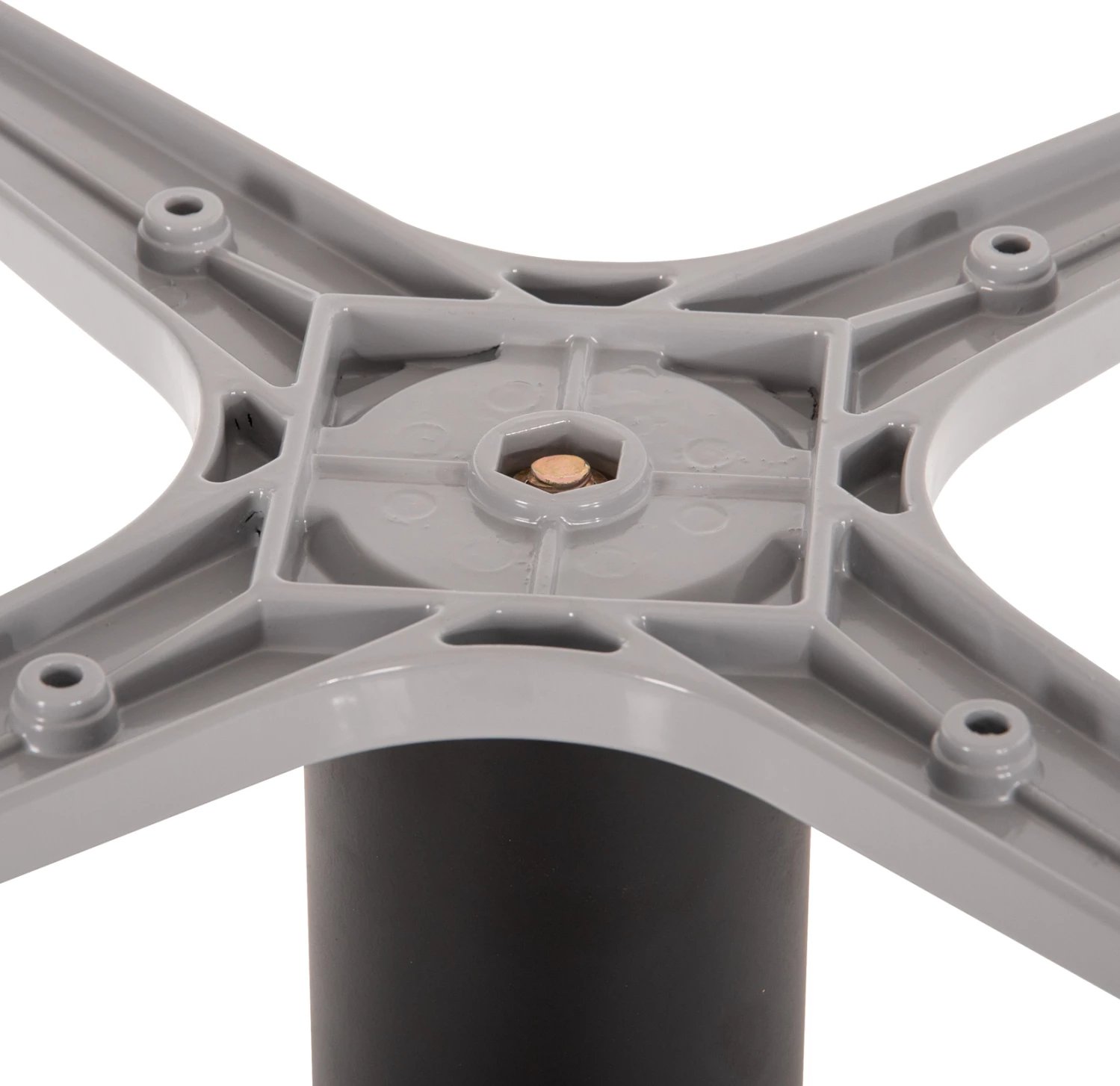 Bazë tavoline alumini, e zezë mat, FH476.01, 48x48 cm, Φ45x73H cm