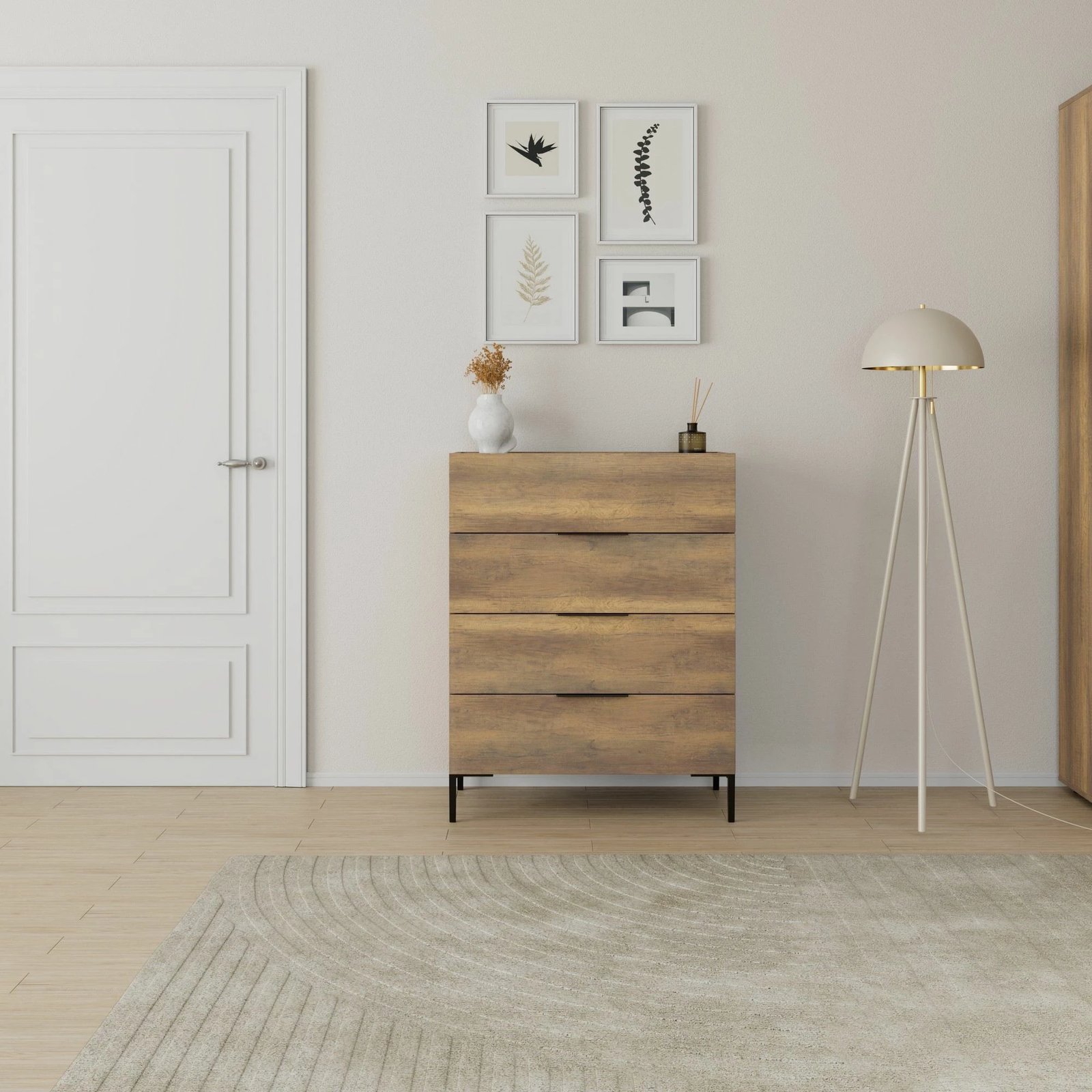 Komodë Hanah Home, Sfn-1740-Oo-1, ngjyrë arre