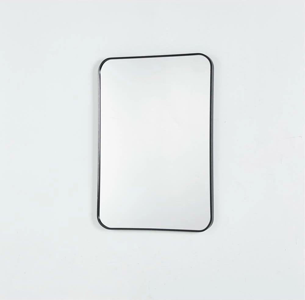 Pasqyrë muri drejtkëndore Nextdeco 50x70cm, kornizë metalike e zezë