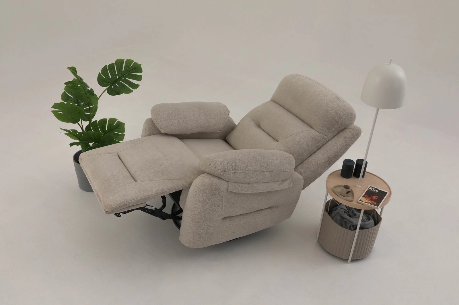 Karrige relaksuese elektrike Comfort, krem, Atelier del Sofa