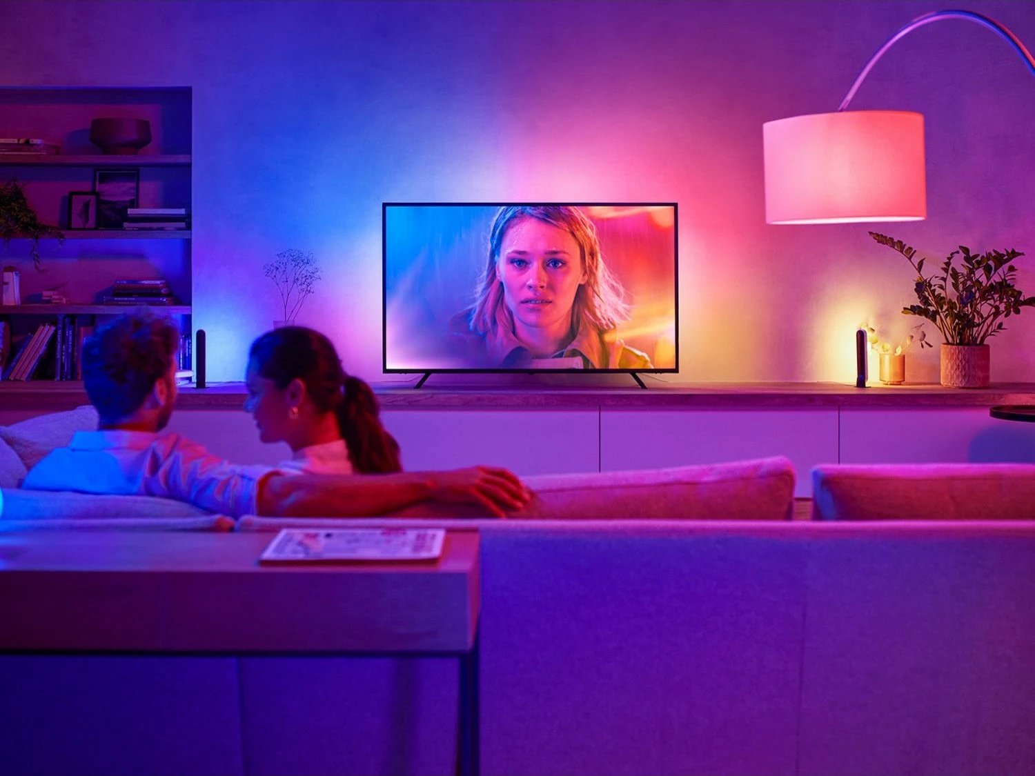 Dritë LED Philips Hue Play gradient lightstrip 55 inch, Bluetooth/Zigbee, Ngjyrë e zezë