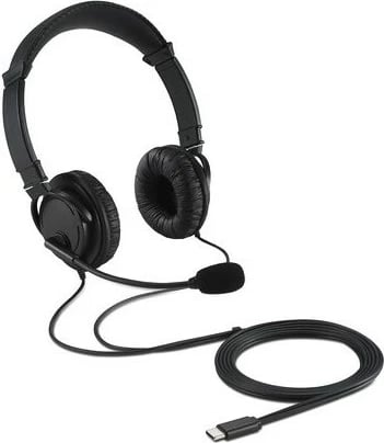 Kufje Kensington USB-C Hi-Fi me Mikrofon, me kabllo, për Thirrje/Muzikë, Ngjyrë e zezë
