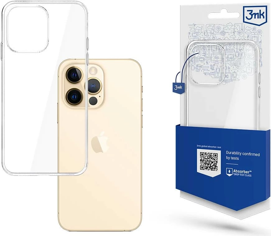 Mbështjellës 3mk Clear Case për iPhone 13 Pro, Transparent