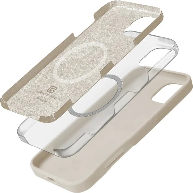 Mbështjellës CRONG Color Cover Magnetic për iPhone 16 Pro, 6.3", Stone Beige