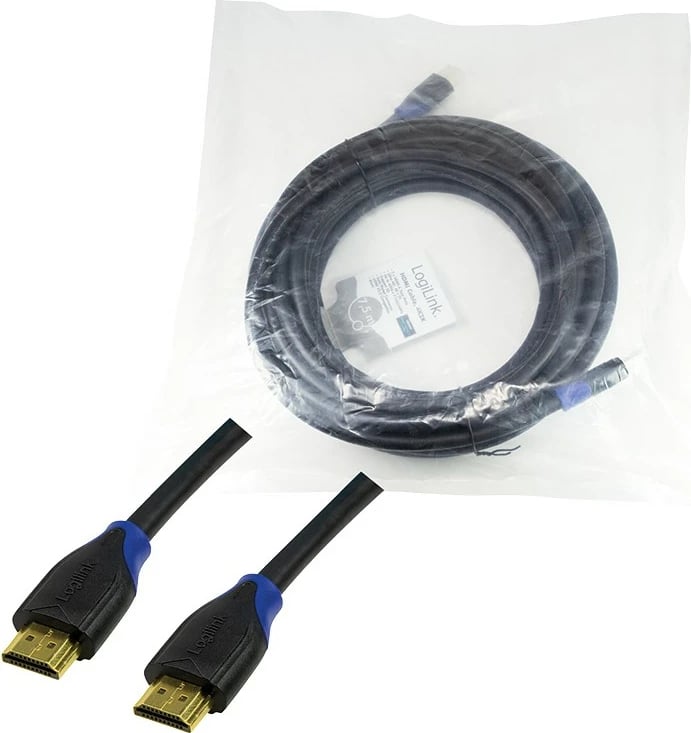 Kabllo HDMI LogiLink 7.5m, High Speed, 4K, Ethernet, e zezë