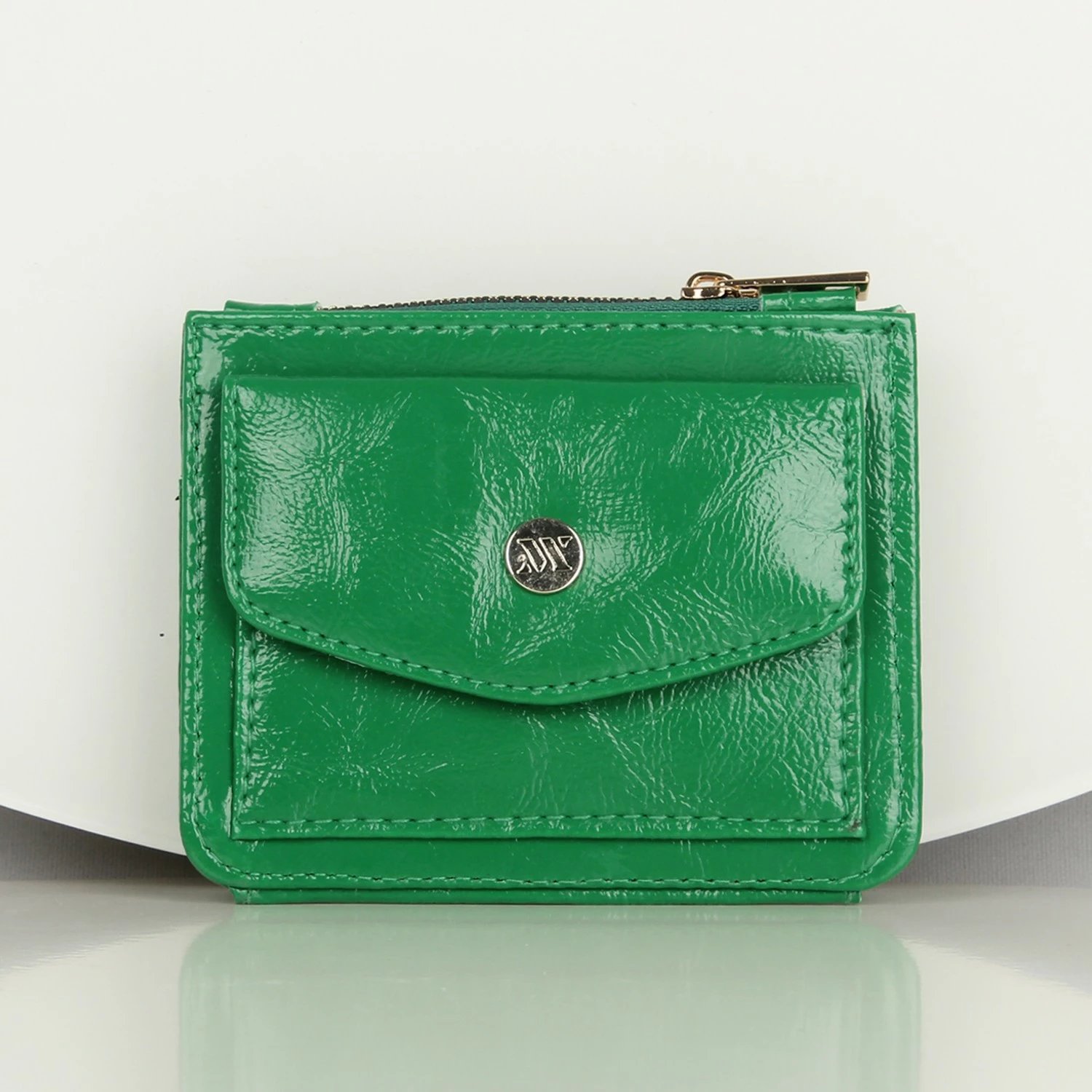 Portofol prej lëkure, ngjyrë e gjelbër, Zoozie Bags, 11.5x9cm