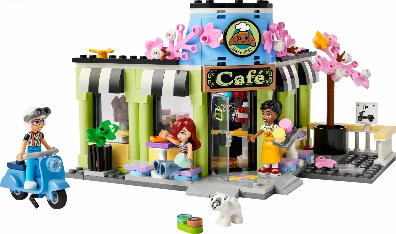 Set LEGO Friends Heartlake Cafe 42618, 426 pjesë, me mini-dollë dhe skuter, plastikë