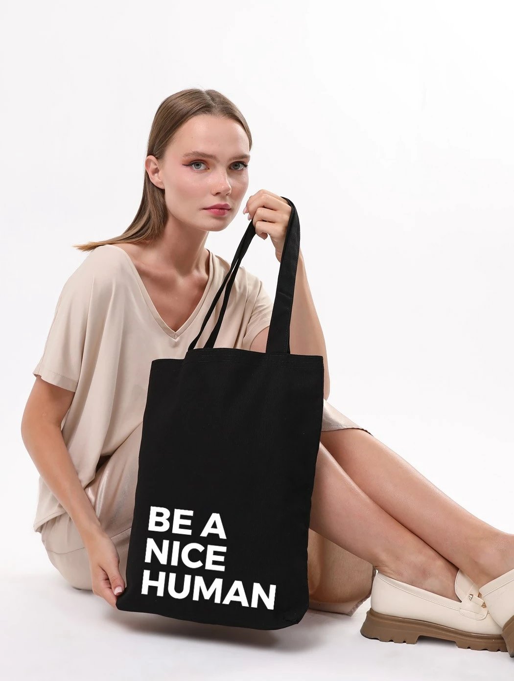 Qese tote Zoozie Bags, 1437, e zezë, 35x40x8cm