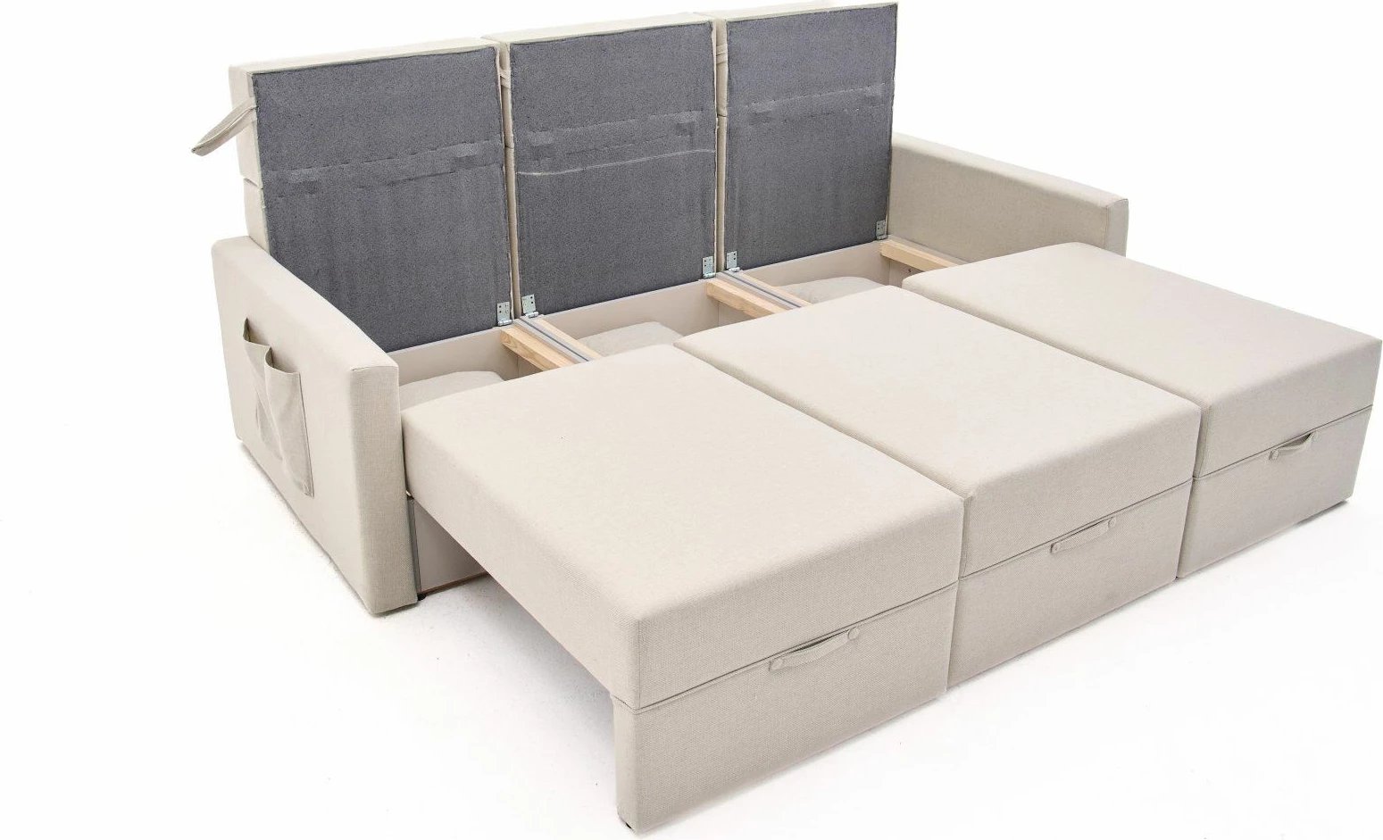 Divan-krevat 3 vendesh, Atelier del Sofa, Saros, krem, 3 pjesë