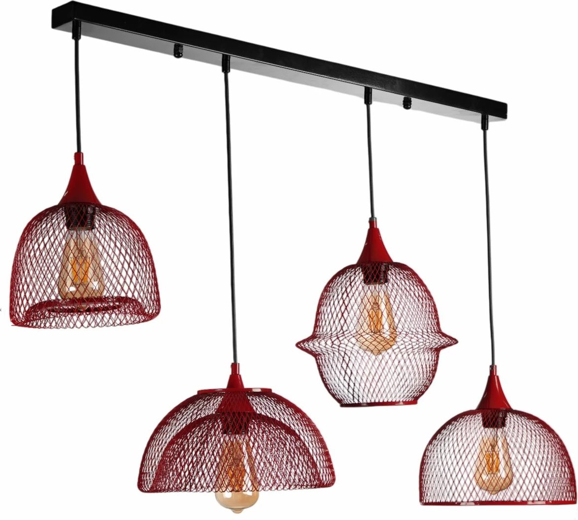 Llambadar Opviq, 9077-6, metalik, e kuqe dhe e zezë