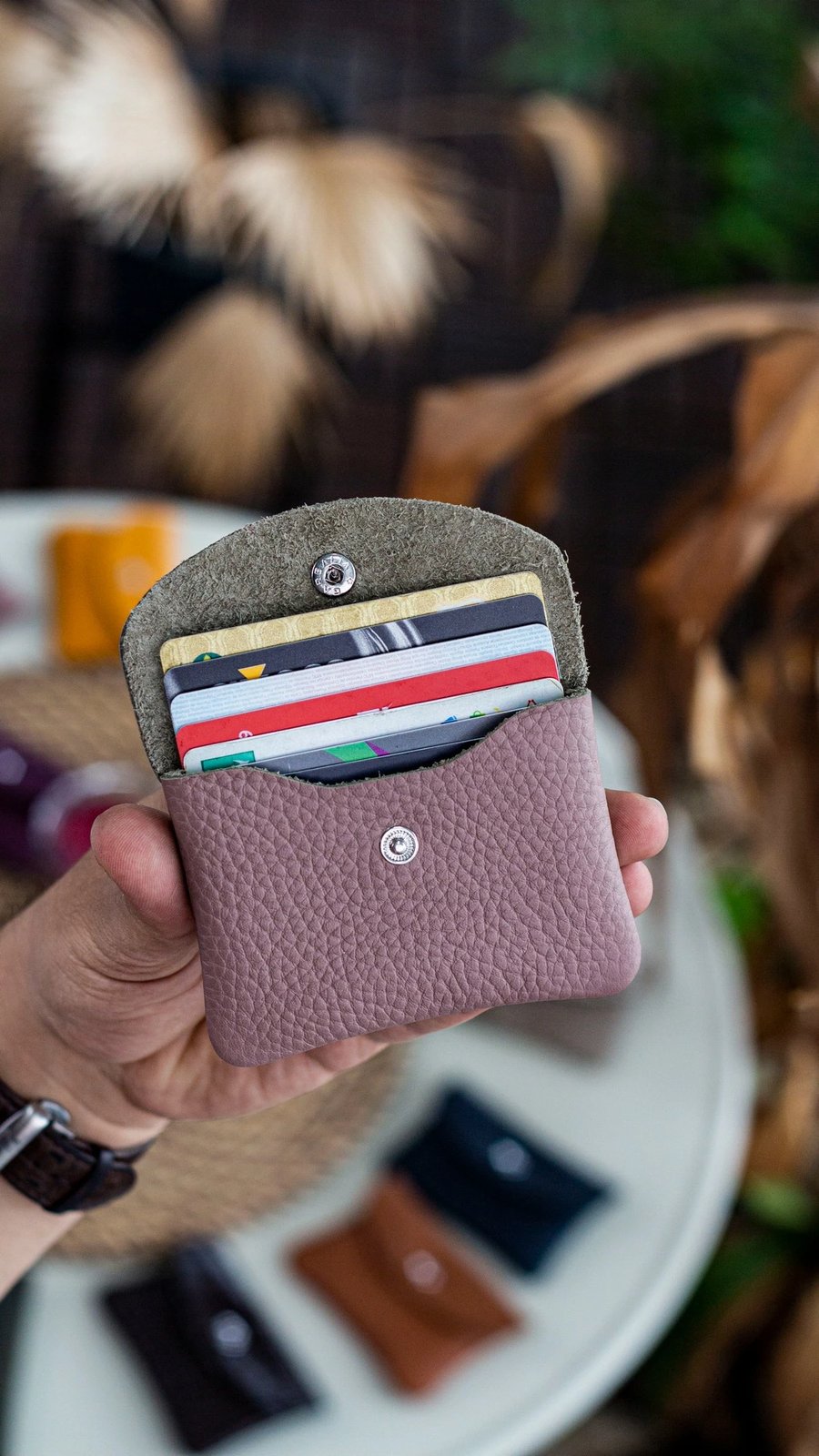 Mbajtës kartelash Zoozie Bags, Murcia, bezhë