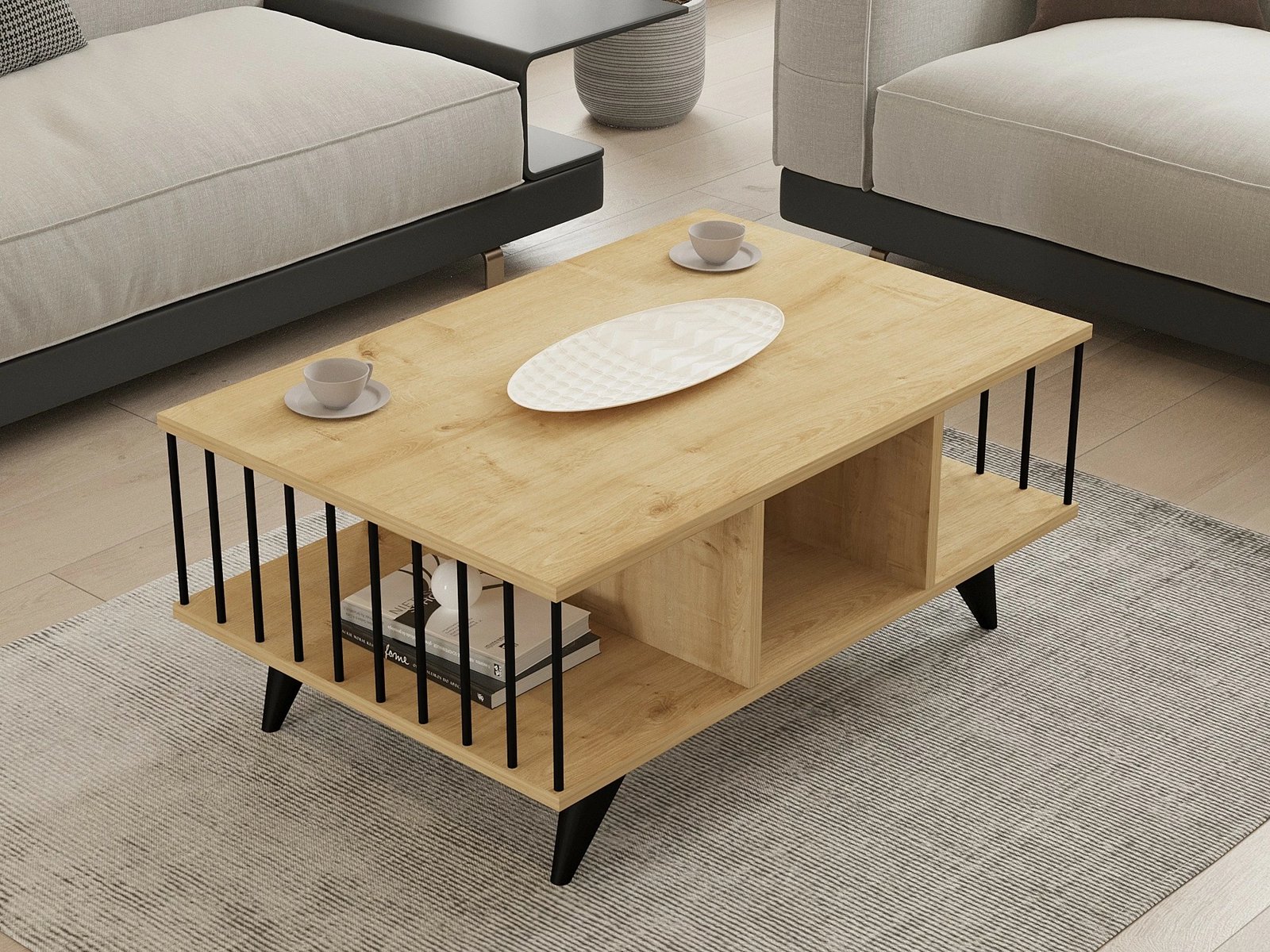 Tavolinë kafeje Hanah Home, Bert, ngjyrë Sapphire