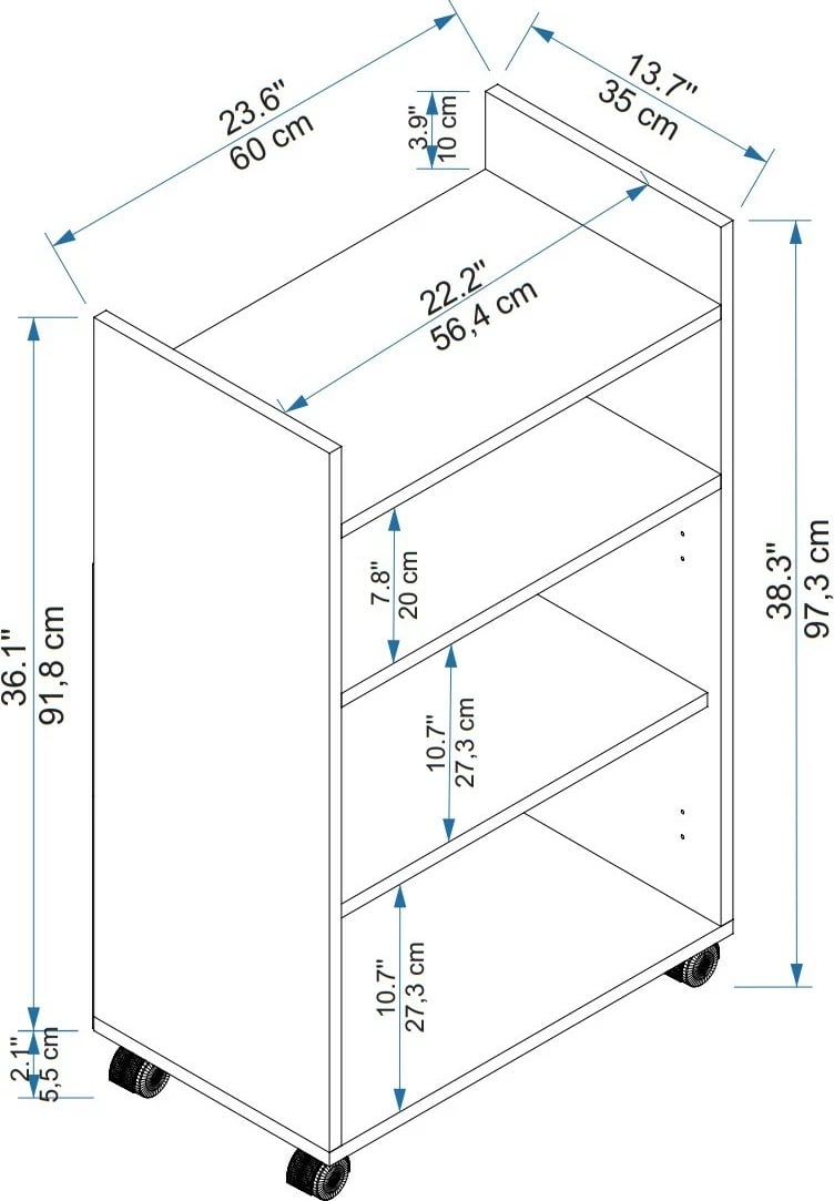 Dollap multifunksional Hanah Home, Tiraks - Atlantic Pine, i bardhë