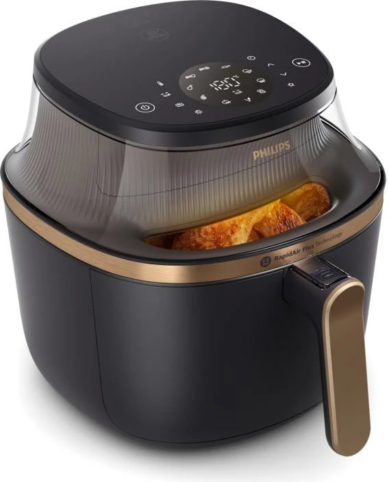 Airfryer Philips NA332/00 6.2L 1700W e zezë me detaje bakri