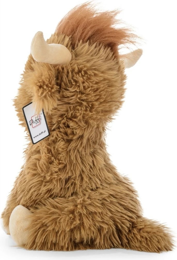 Lodër pelushi lopë Daffi Highland M-636, 30 cm, Bezhe/Kafe