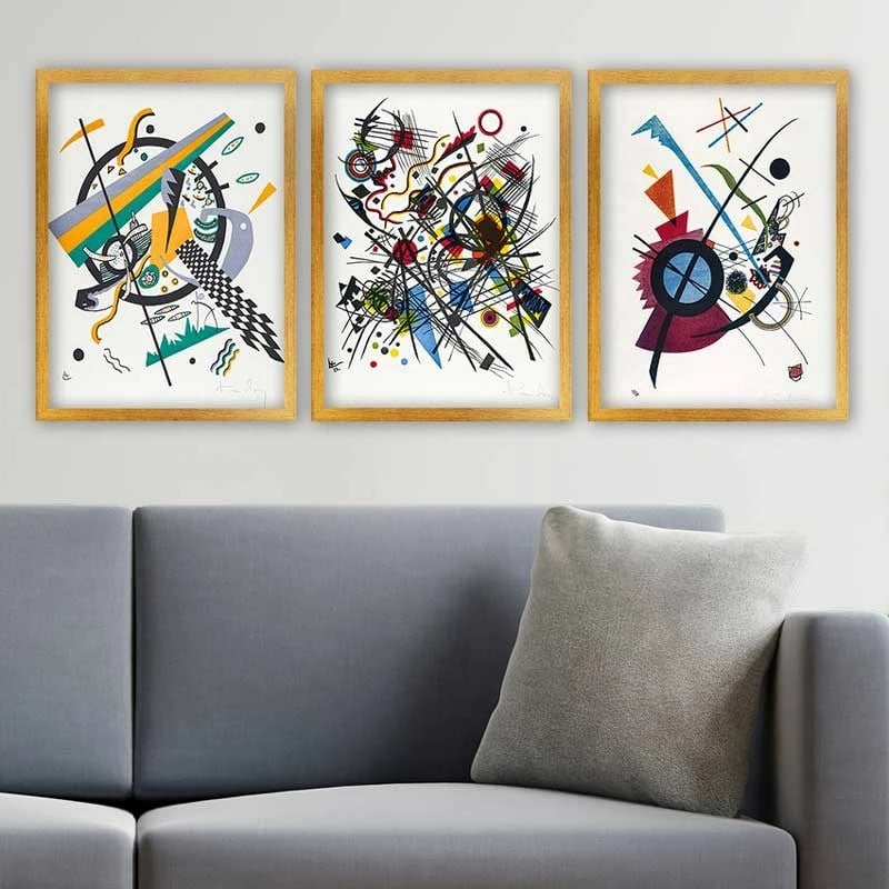 Pikturë dekorative me kornizë (3 copë), Wallity, 3AC_UN2968523_3545