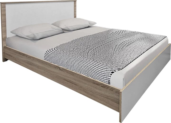 Set dhome gjumi Athos, sonoma e bardhë, krevat 160x200cm, set 4 pjesësh