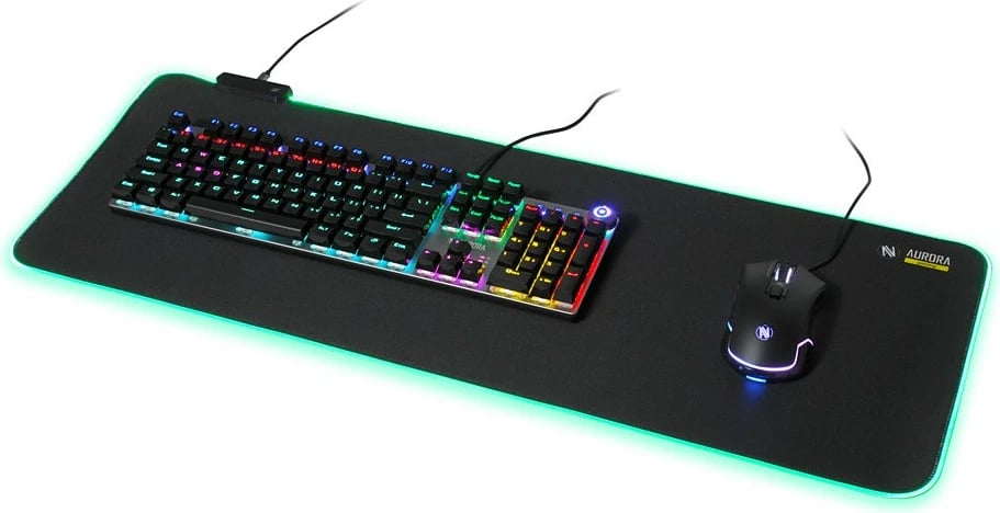 Mauspad iBOX IMPG5 Aurora, RGB, i zi
