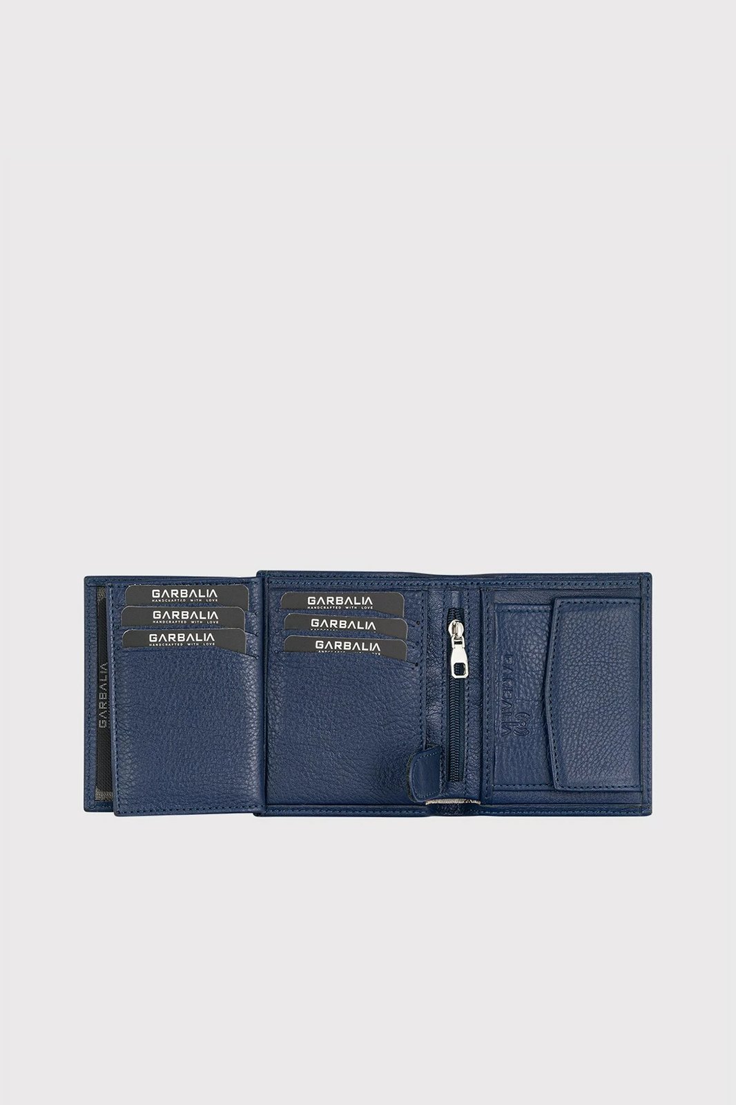 Portofol për burra, lëkurë origjinale, ngjyrë blu e errët, Zoozie Bags Dortmund