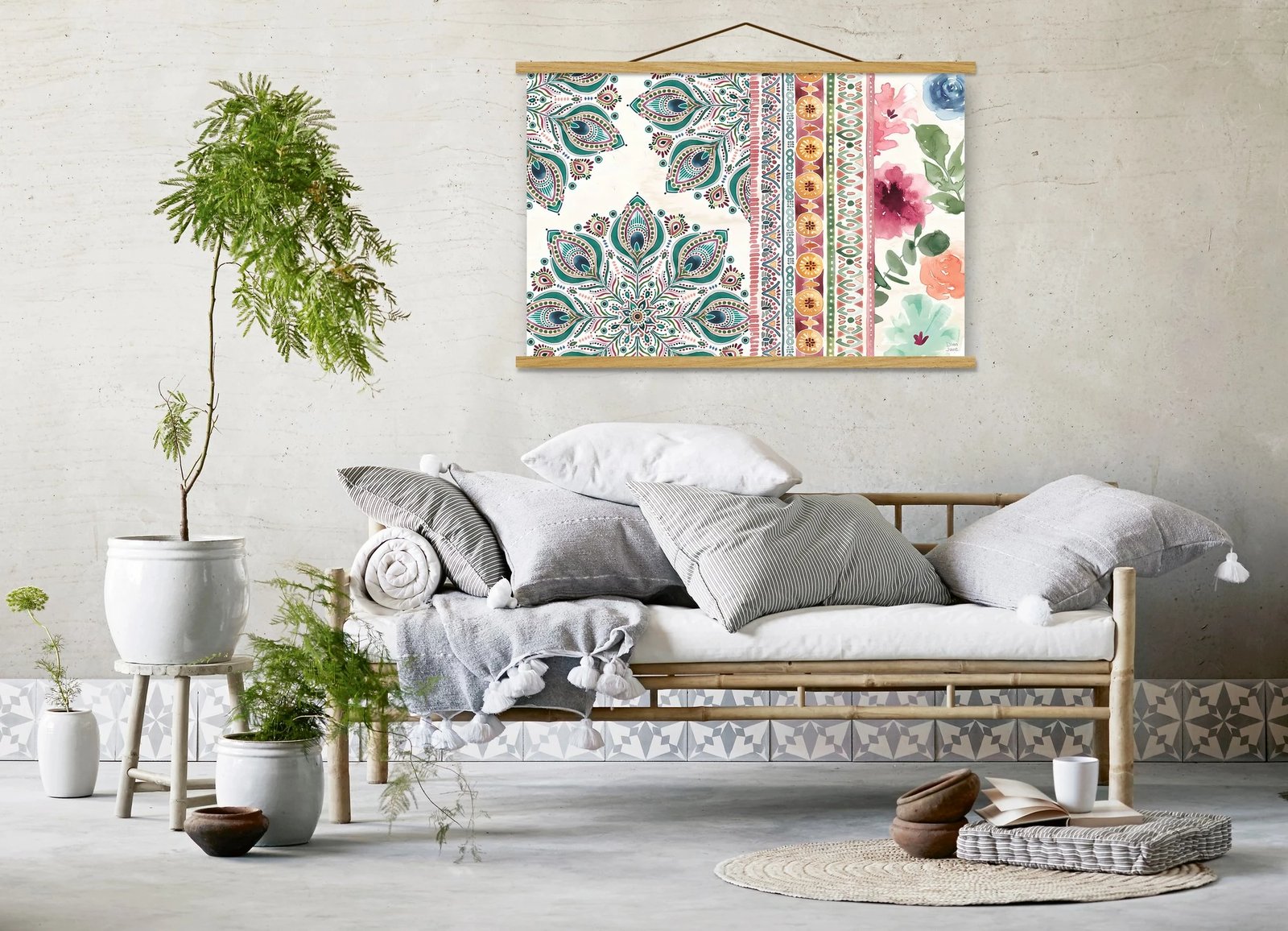 Pikturë dekorative me kornizë, shumëngjyrëshe, Wallity, MRG30, 50x70cm