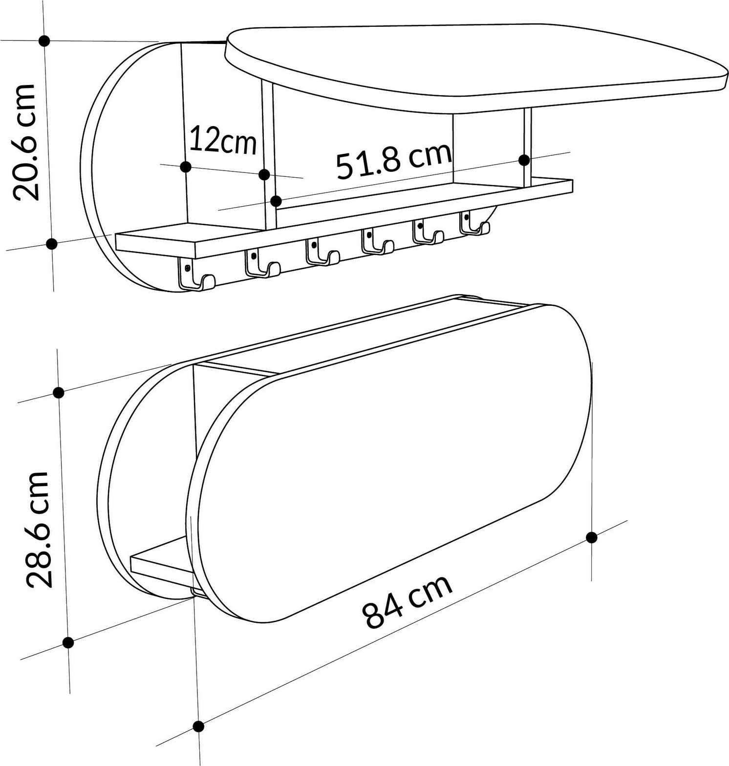 Varëse palltosh Skye Decor, ngjyrë gri, Kroma