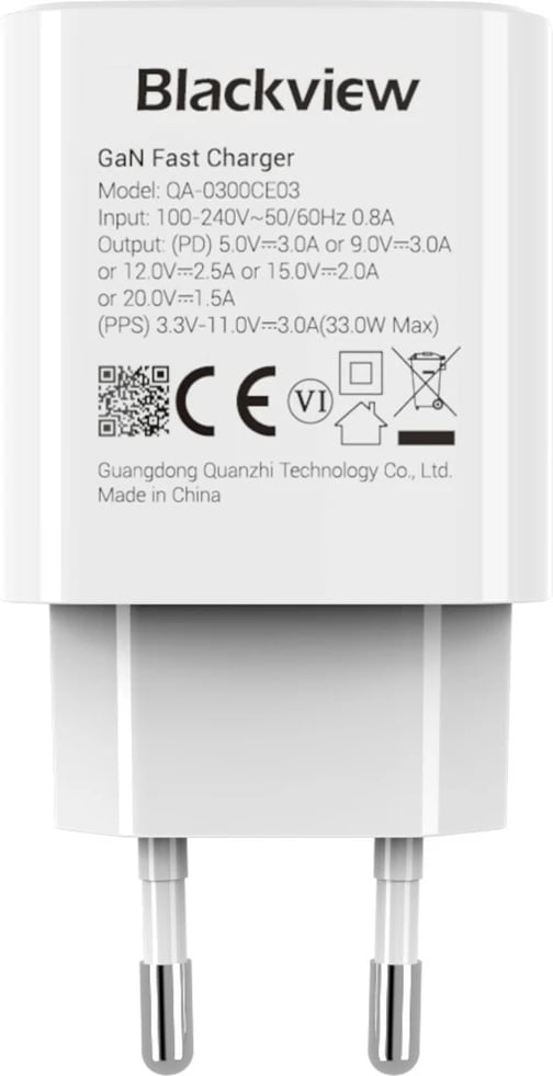 Karikues muri Blackview CHAR-33W/BV, 33W, USB Type-C, Bardhë