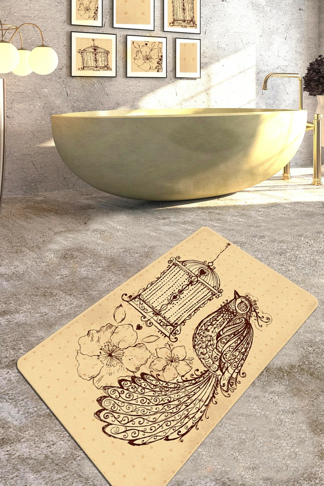 Tapet për banjo Mijölnir, Malurus, 80x100cm