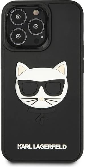 Mbështjellës Karl Lagerfeld Ikonik 3D Rubber për iPhone 13/13 Pro, 6.1", i zi