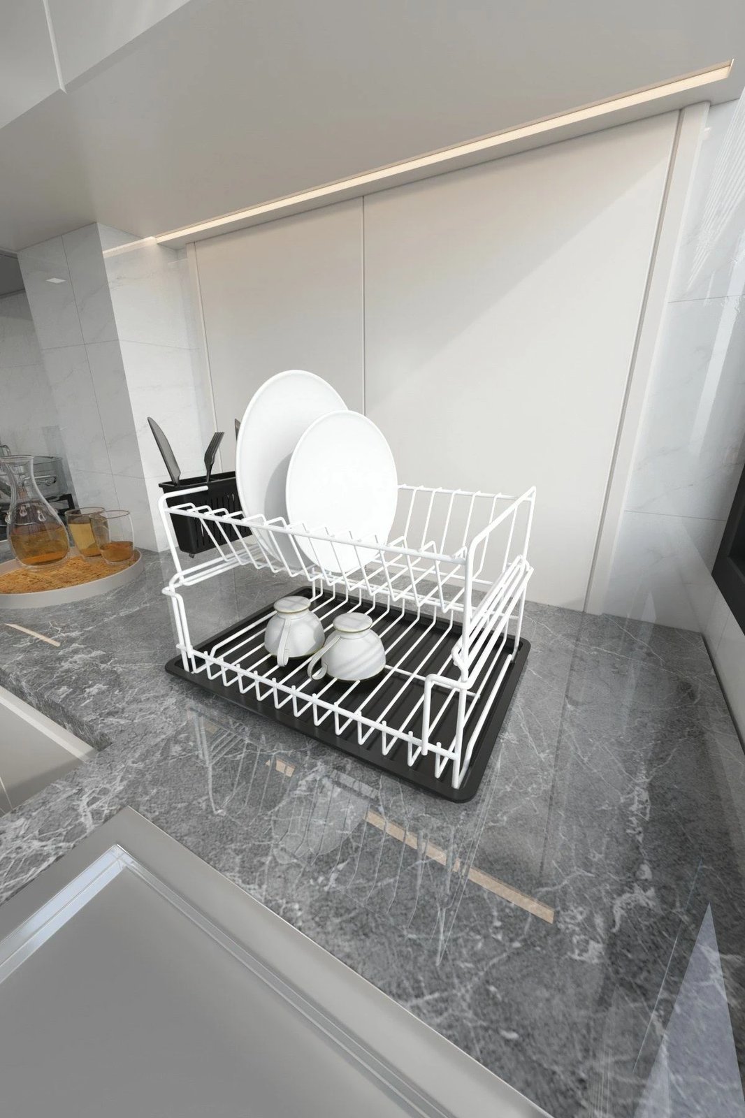 Rrjetë për tharje enësh Hermia Concept, e bardhë, SM004-W, 2 copë