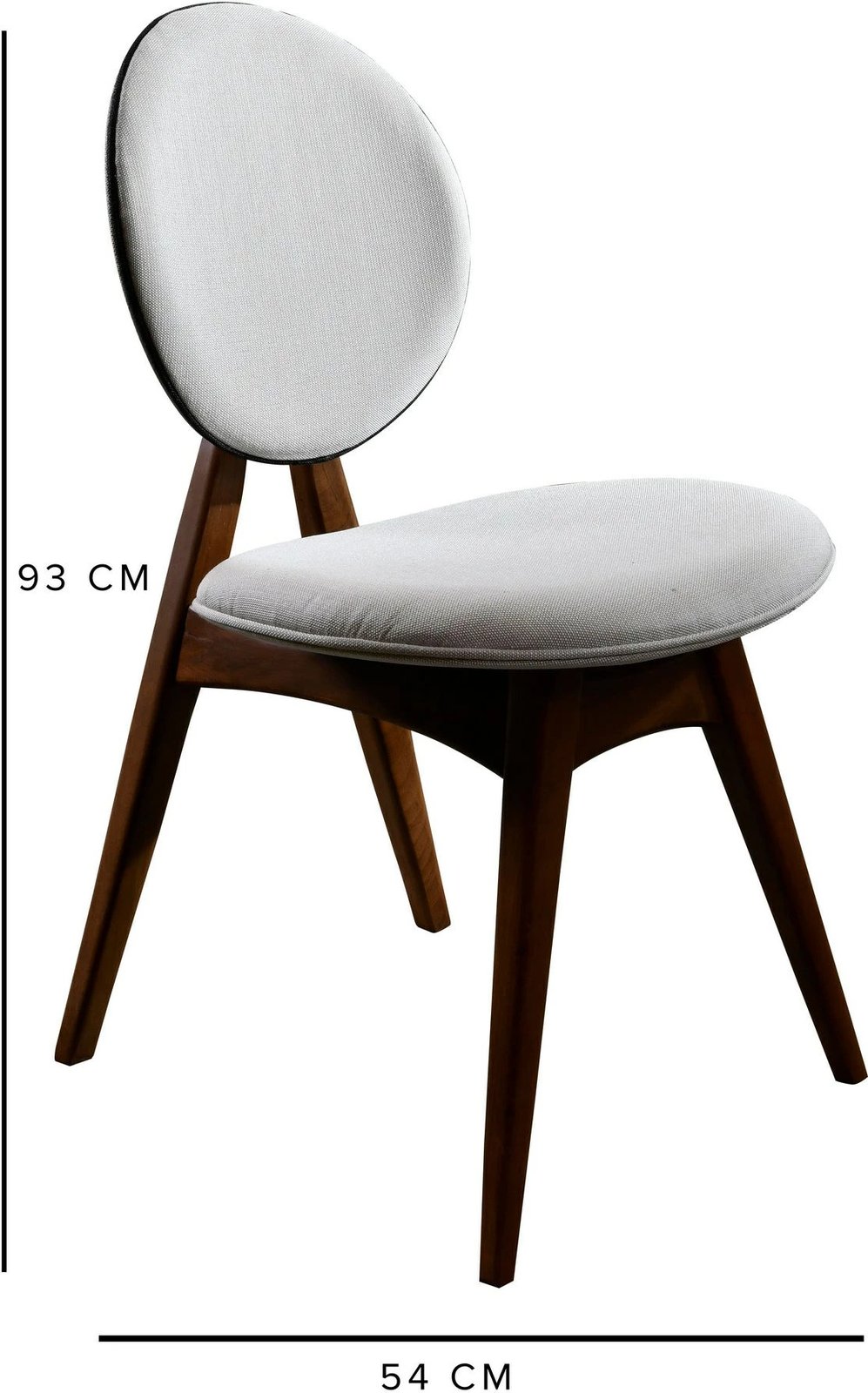 Set karrigesh (2 copë) Hanah Home Touch v2, ngjyrë krem dhe arre