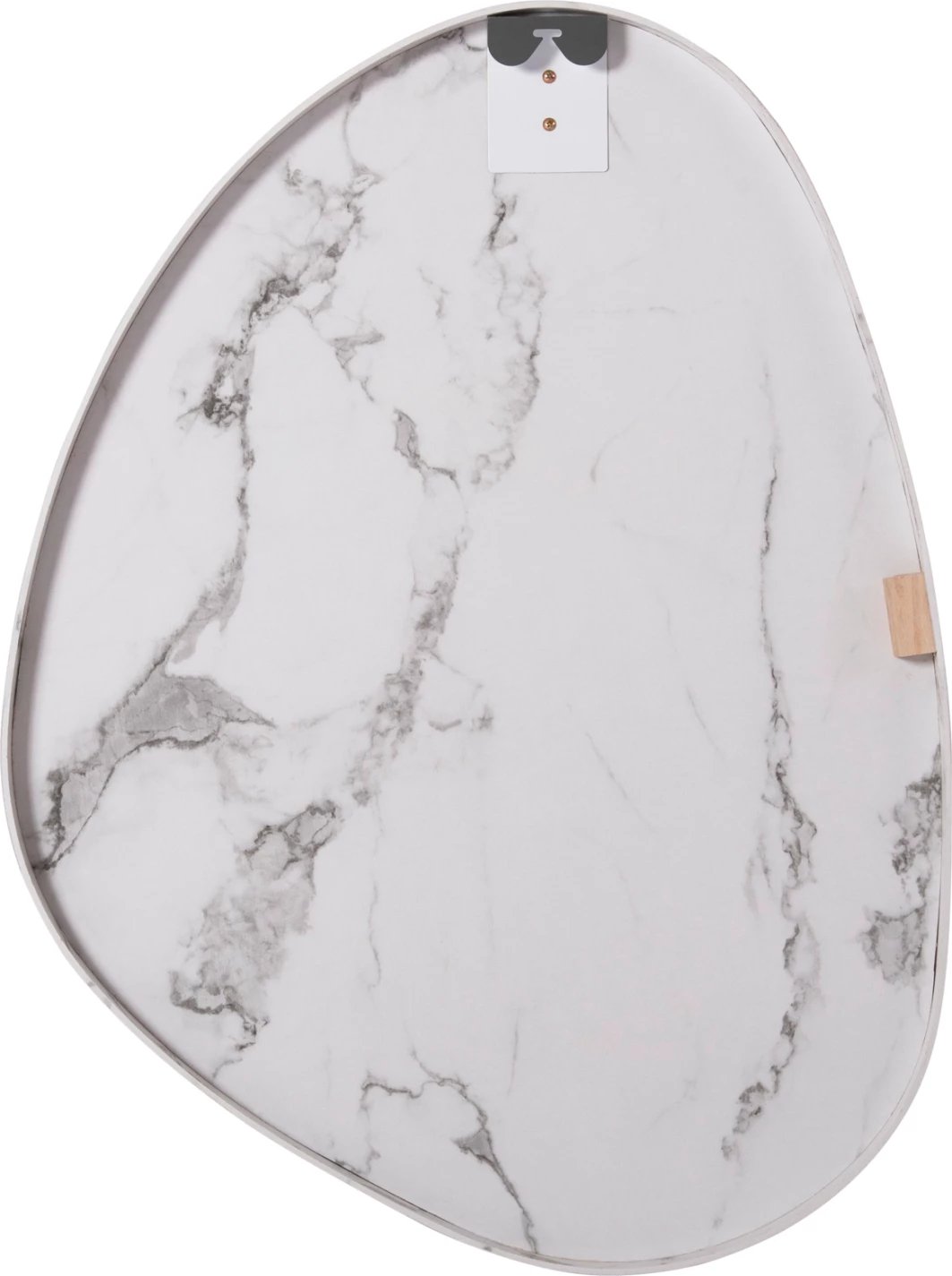 Pasqyrë muri e parregullt, kornizë MDF, ngjyrë mermeri të bardhë, FH4487.05, 60x80 cm