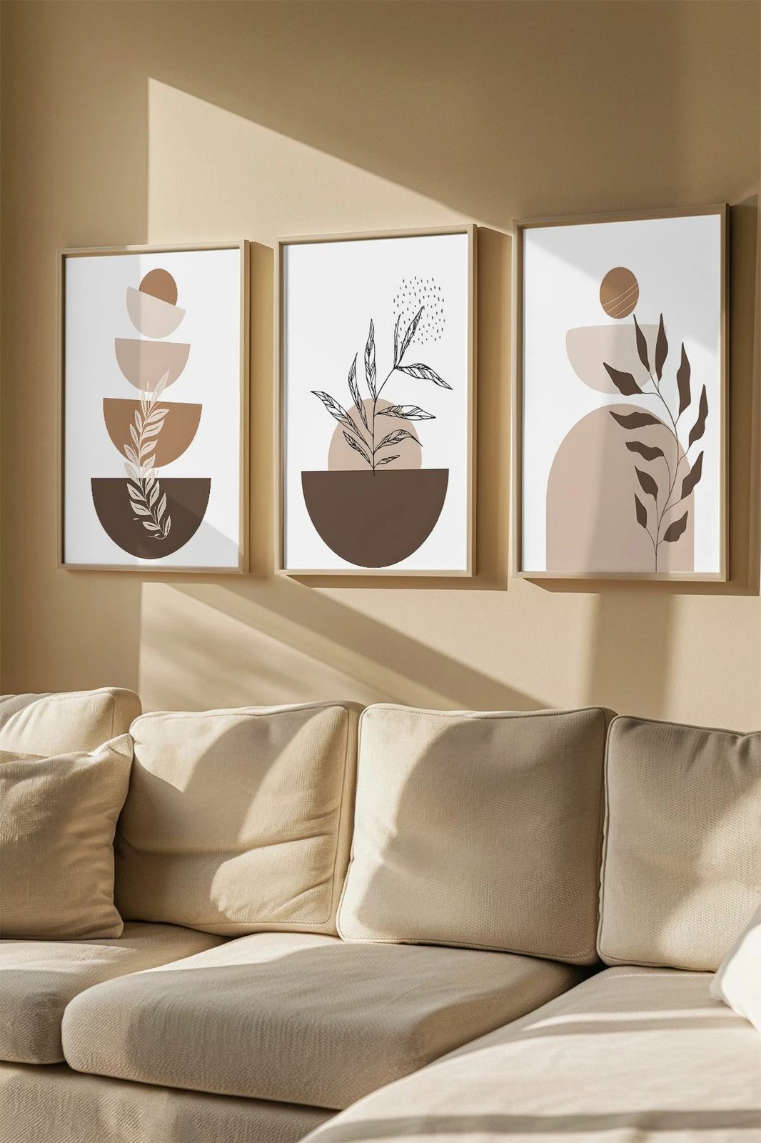 Pikturë dekorative me kornizë (3 copë), Wallity, Artvmodel4-Ahsap