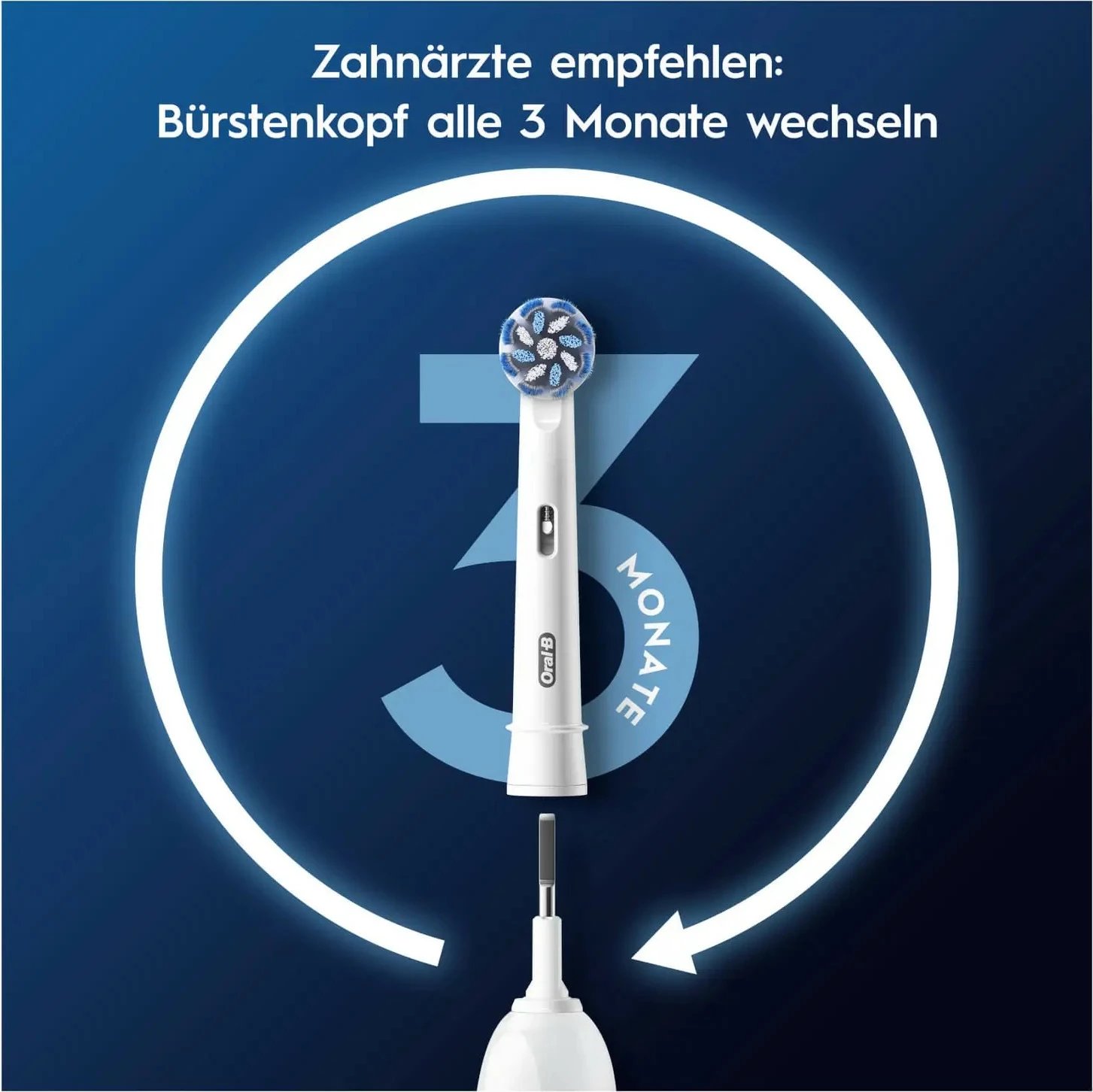 Koka rezervë për furçë dhëmbësh Oral-B Sensitive Clean 4 copë, extra soft, e bardhë