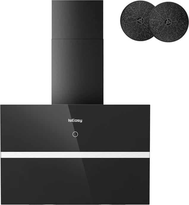Aspirator kuzhine IsEasy TV1360D4-CC-I2, 60 cm, panel me prekje, 524 m³/h, xham i temperuar, i zi Aspirator kuzhine IsEasy TV1360D4-CC-I2, 60 cm, panel me prekje, 524 m³/h, xham i temperuar, i zi