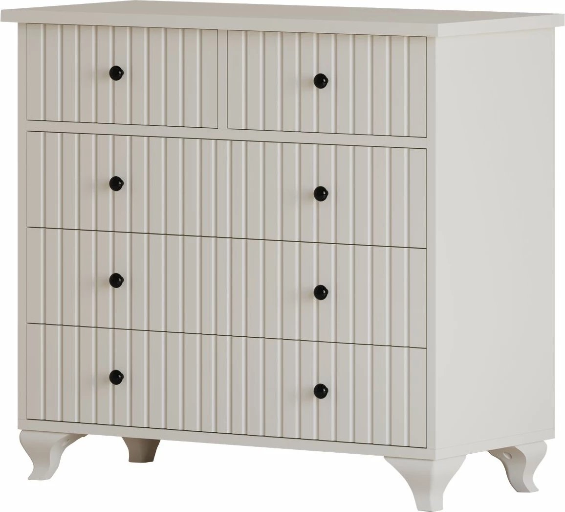 Komodë Skye Decor, ngjyrë e bardhë mat, RB-185-09