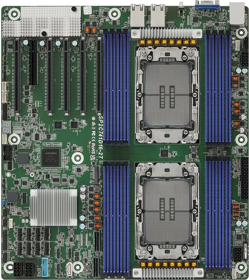 Pllakë amë ASRock SP2C741D16-2T, EEB, Dual Socket 4677, për server, DDR5