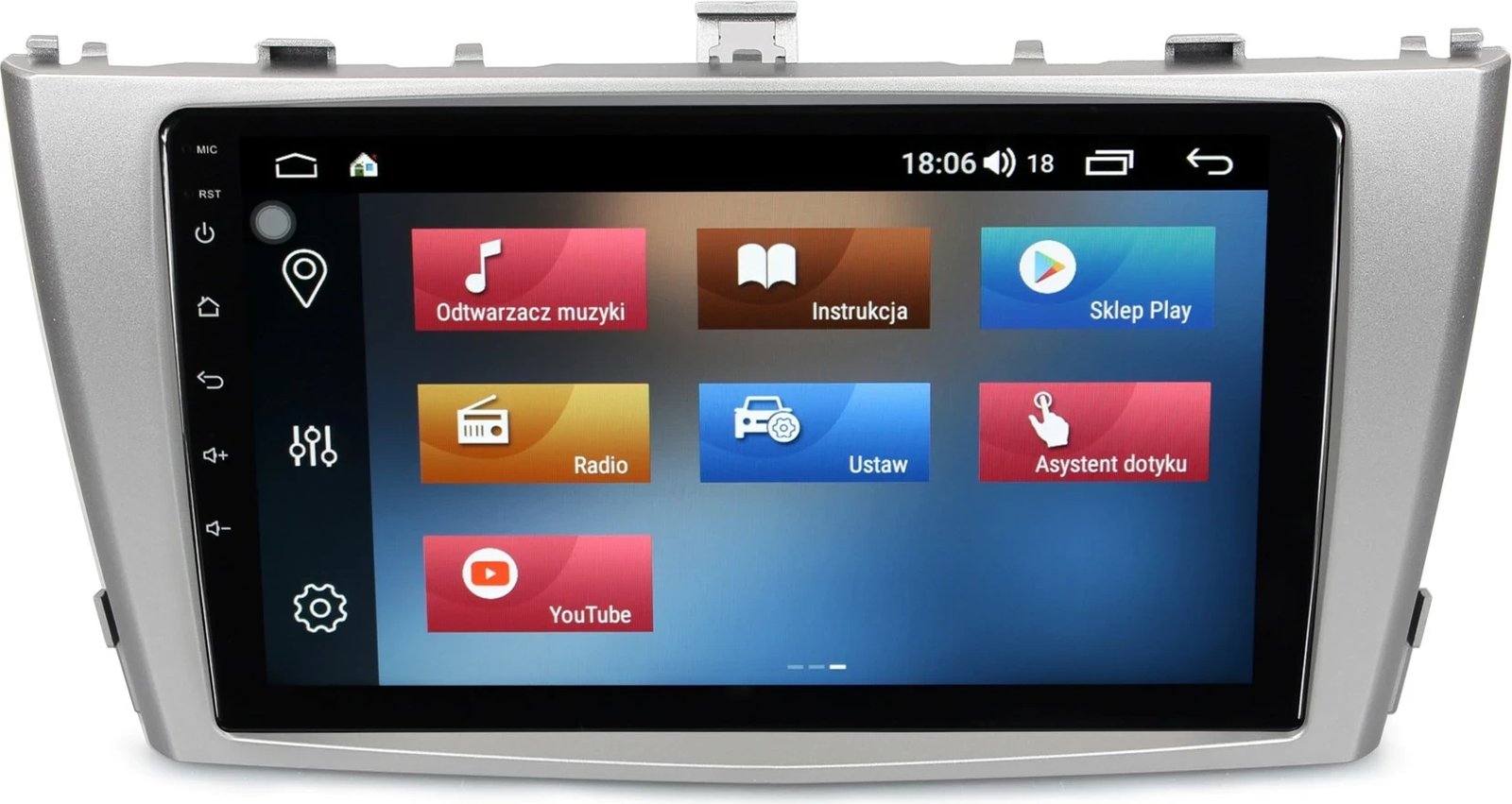 GPS navigacion radio AUTO NAWIGACJE FR9 2/64 RDS1 TO 399N për Toyota Avensis T27 2008-2015, argjendtë