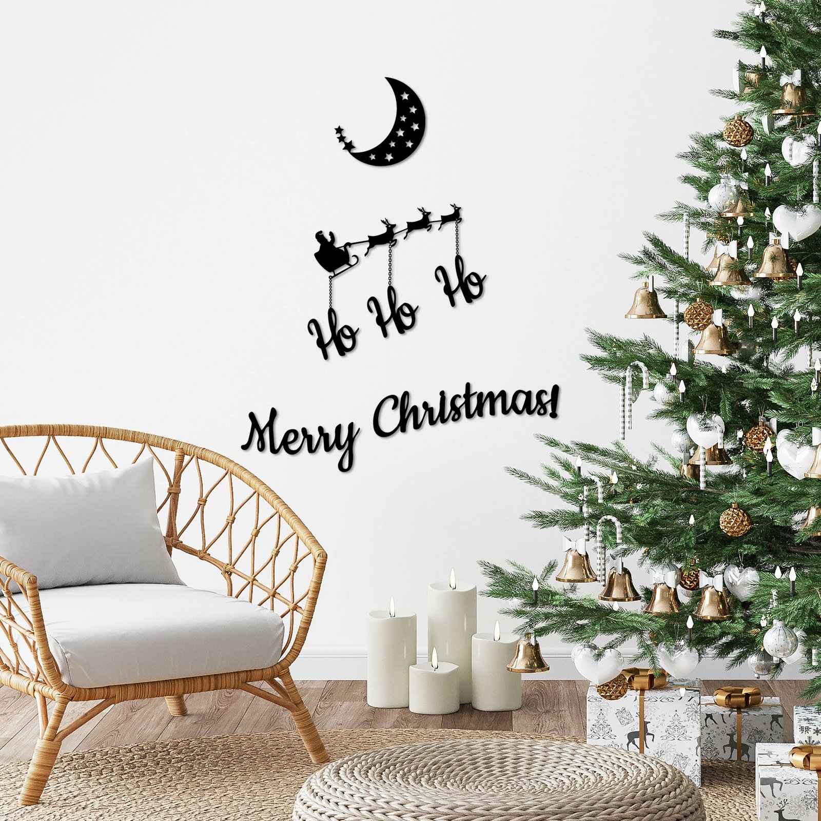 Aksesor dekorativ metalik për mur, Wallity, Vit i Ri 1 Aksesor dekorativ metalik për mur, Wallity, Vit i Ri 1