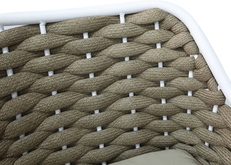 Karrige për bar Zuki alumini, e bardhë, e grumbullueshme, me jastëk, 55x54x109cm