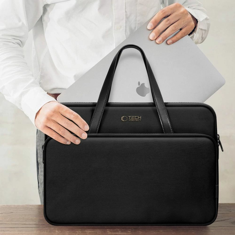 Mbështjellës laptopi Tech-Protect, 15-16 inç, i zi